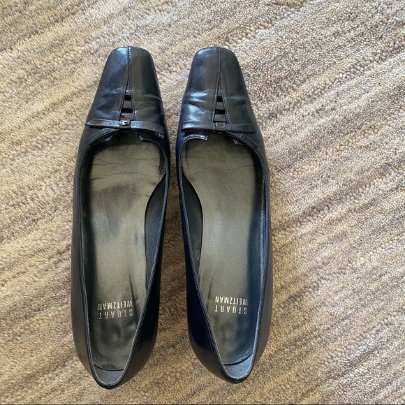 Stuart Weitzman Navy Kid Quasar Heels - Picture 4 of 12